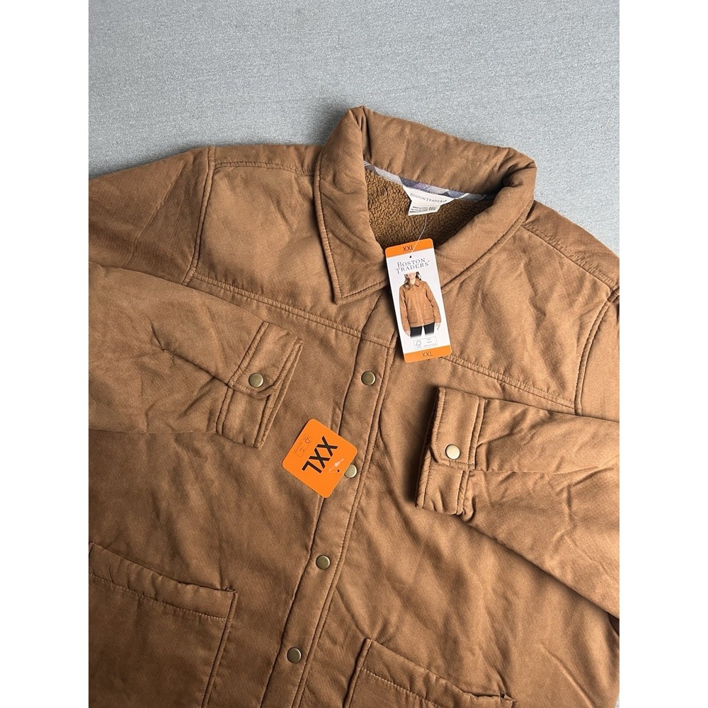 Boston Traders Trucker Jacket Women's XXL Brown Fleece Lined